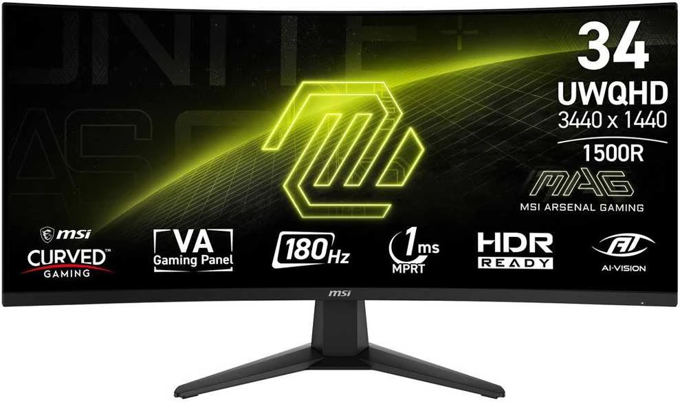 Monitorius MSI MAG 346CQ - 180Hz | UWQHD | 34" | VA