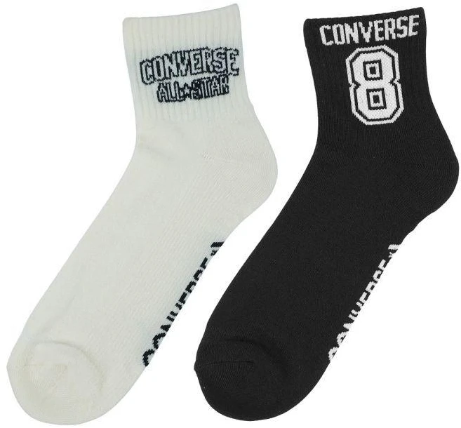 Converse 2 poros baltų, juodų kojinių E1345A
