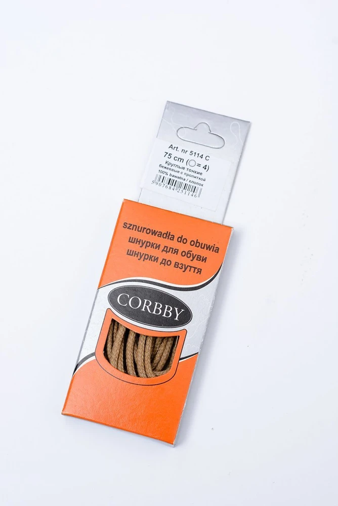 Corbby Smėlio spalvos vaškuoti ploni raišteliai