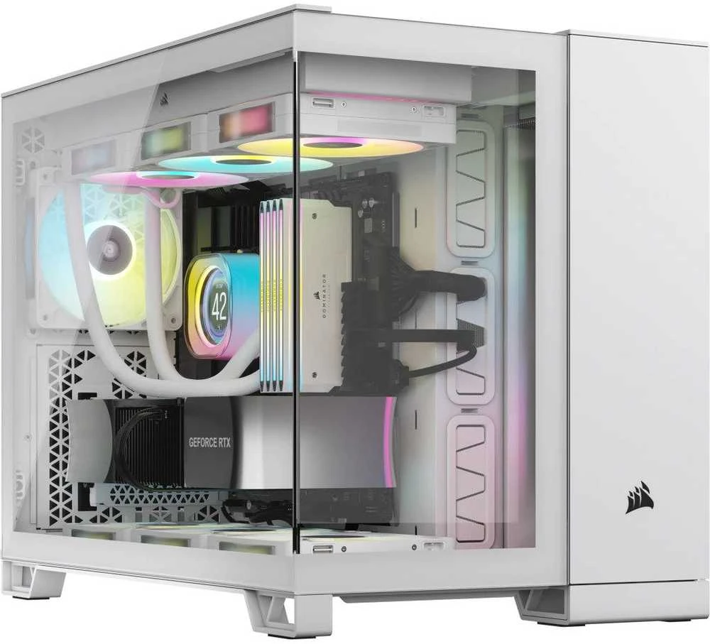 CRI Corsair 2500X RGB „Micro Tower“ Balta