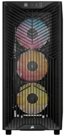 „Corsair 3200D RS ARGB“ kompiuterio korpusas, „Mid-Tower“, ATX, grūdintas stiklas – Juodas