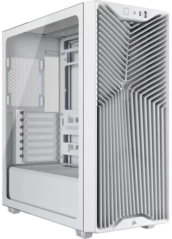 „Corsair 3200D RS“ kompiuterio korpusas, vidutinio dydžio bokštas, ATX, grūdintas stiklas – Baltas
