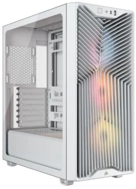 „Corsair 3200D RS“ kompiuterio korpusas, vidutinio dydžio bokštas, ATX, grūdintas stiklas – Baltas