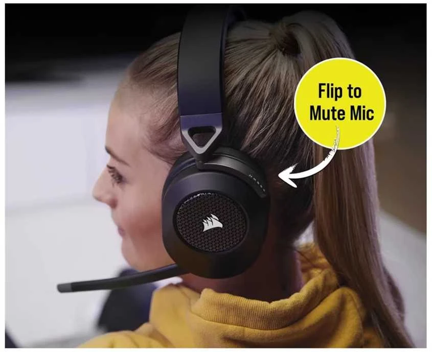 Corsair | Ausinės Žaidimams | HS65 | Belaidės | Over-Ear | Mikrofonas | Carbon | Belaidės