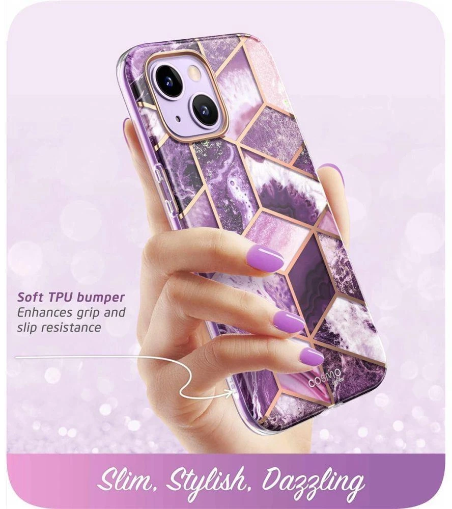 COSMO IPHONE 14 PLUS MARBLE PURPLE dėklas