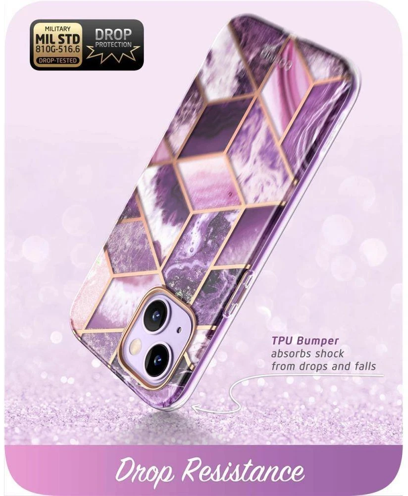 COSMO IPHONE 14 PLUS MARBLE PURPLE dėklas