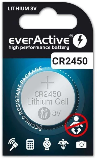 CR 2450 Litinė EVERACTIV baterija 5 vnt.