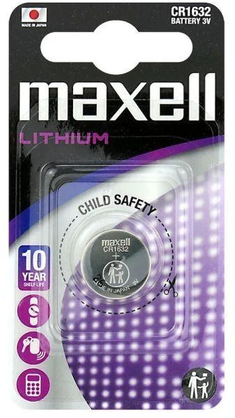 Baterija - Maxell CR1632 3V 140mAh Monetos Elementas