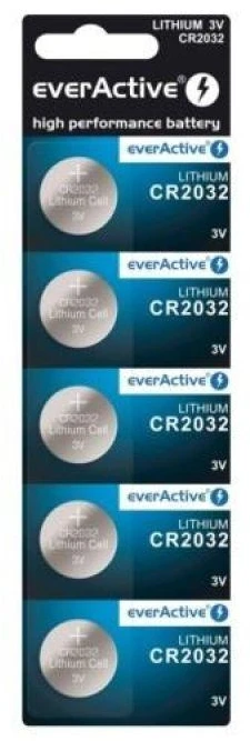 CR2032 everActive baterija, 5 vnt. pakuotė
