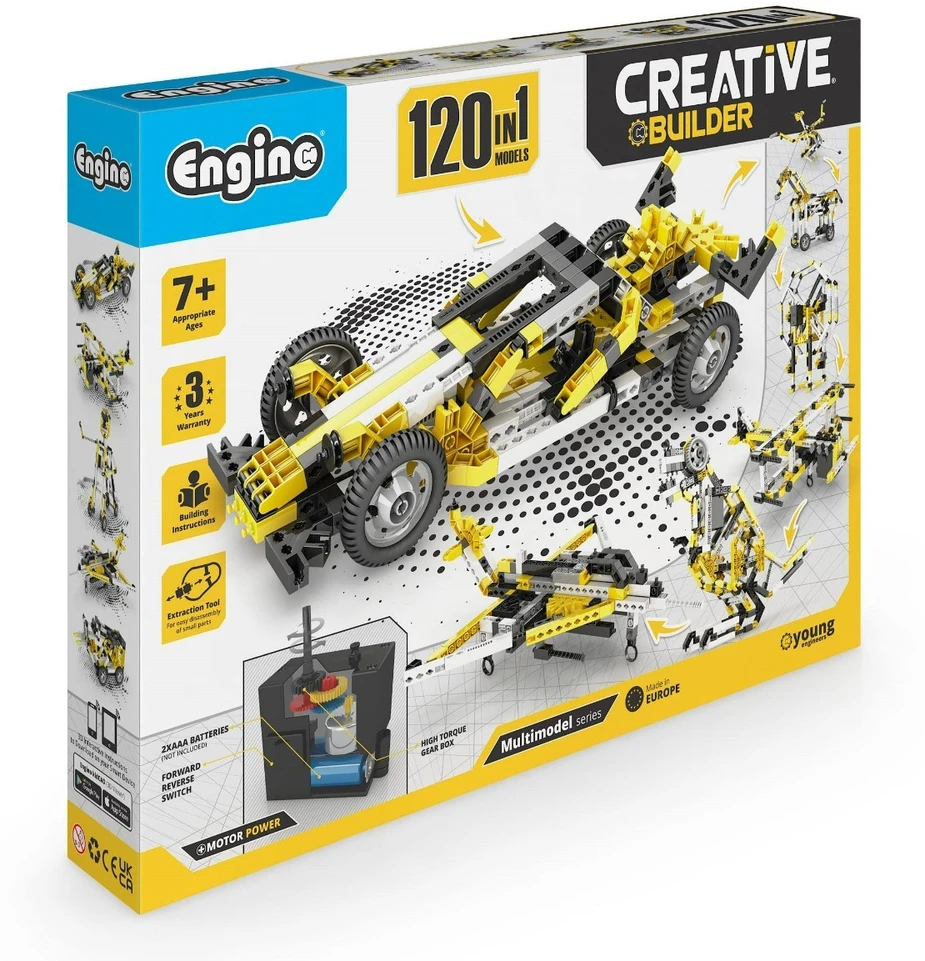 Engino CREATIVE BUILDER Universalus 120 modelių konstravimo rinkinys