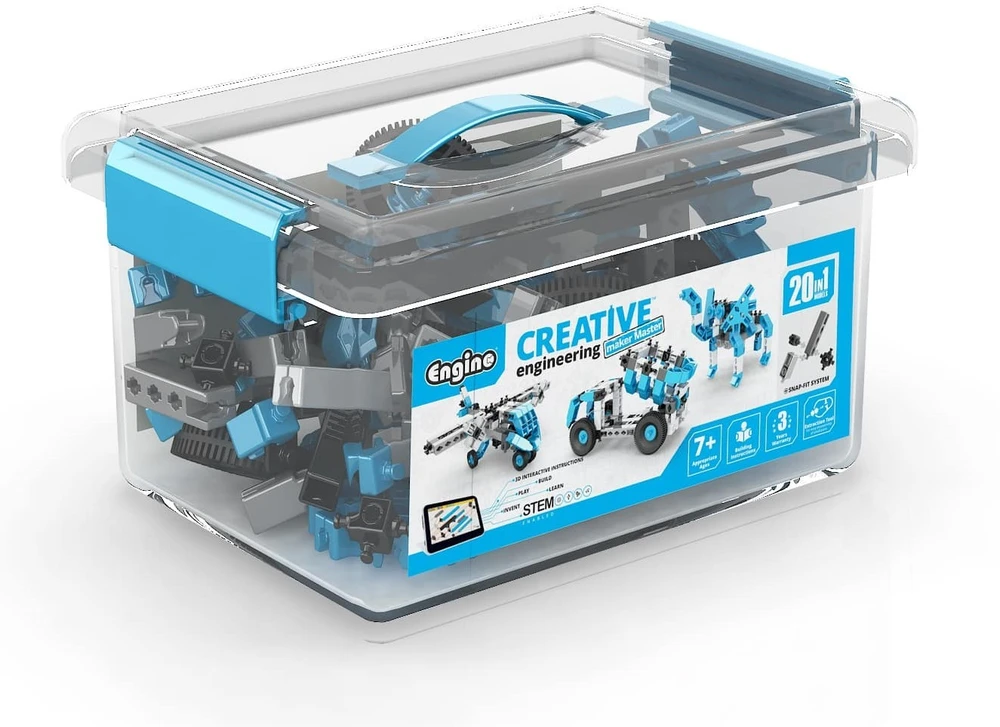 Engino CREATIVE ENGINEERING „Maker Master“ 20 modelių konstravimo rinkinys