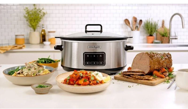 Crock Pot Crock-Puodas CSC112X 6,5 litro lėta viryklė (sidabrinė)