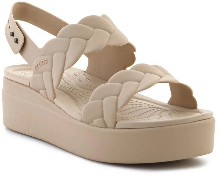 "Crocs Brooklyn Woven Low Wedge W" 209977-212 sandalai