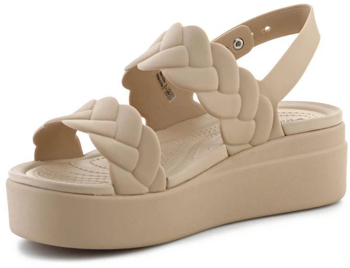 "Crocs Brooklyn Woven Low Wedge W" 209977-212 sandalai