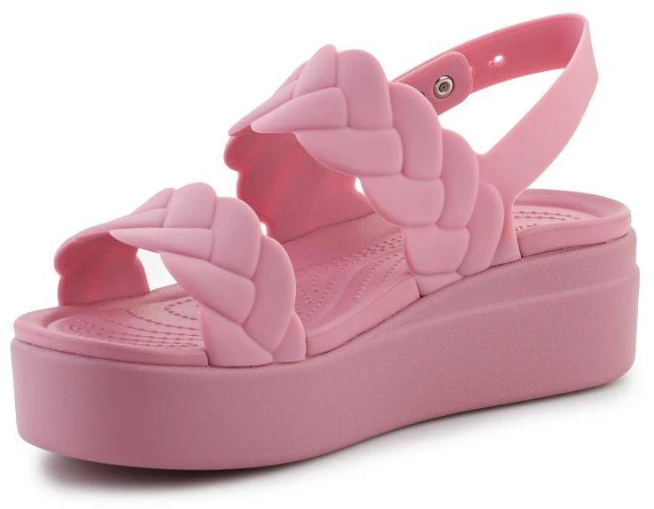 "Crocs Brooklyn Woven Low Wedge W" 209977-6XX sandalai