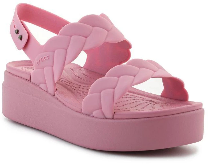 "Crocs Brooklyn Woven Low Wedge W" 209977-6XX sandalai