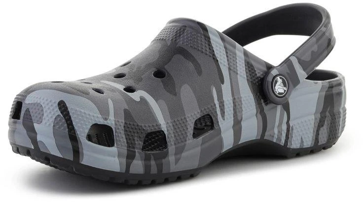 CROCS CLASSIC CAMOUFLAGE šlepetės juoda/pilka 211936-0DD
