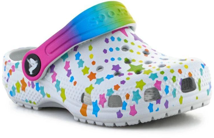 CROCS CLASSIC DISCO DANCE PARTY CLOG T SHIMMER/MULTI FLOPS 208096-0ZT