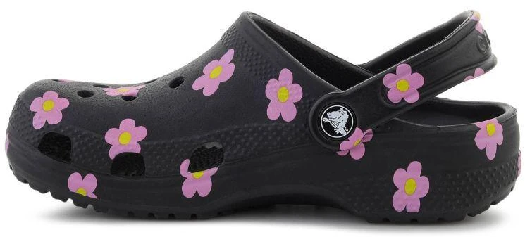 CROCS CLASSIC FLOWER CLOG K Juodas vaikiškos klumpės, 212670-001