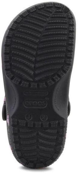 CROCS CLASSIC FLOWER CLOG K Juodas vaikiškos klumpės, 212670-001