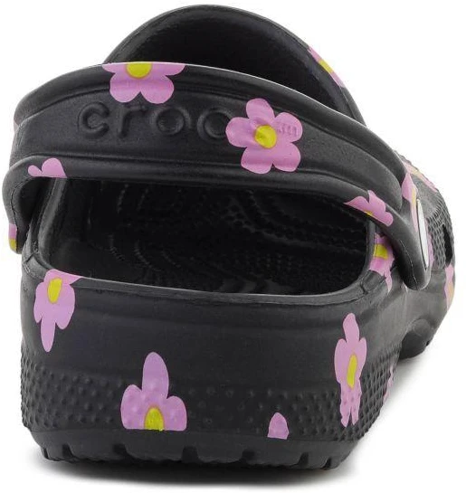 CROCS CLASSIC FLOWER CLOG K Juodas vaikiškos klumpės, 212670-001