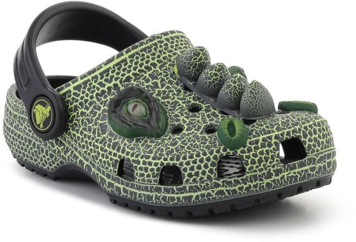 CROCS CLASSIC IAM SCARY DINO CLOG T vaikiškos klumpės, juodos, 211372-001