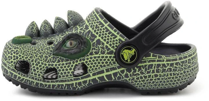 CROCS CLASSIC IAM SCARY DINO CLOG T vaikiškos klumpės, juodos, 211372-001