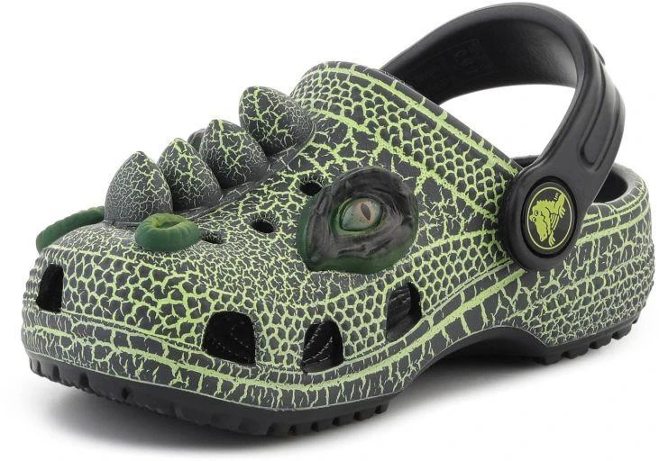 CROCS CLASSIC IAM SCARY DINO CLOG T vaikiškos klumpės, juodos, 211372-001