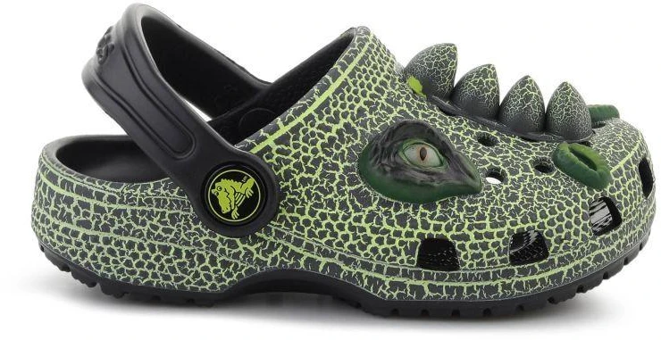 CROCS CLASSIC IAM SCARY DINO CLOG T vaikiškos klumpės, juodos, 211372-001