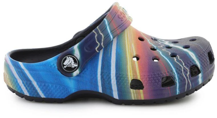 Crocs Classic Meta Scape Clog T basutės, tamsiai mėlynos/įvairiaspalvės, 208456-4LF