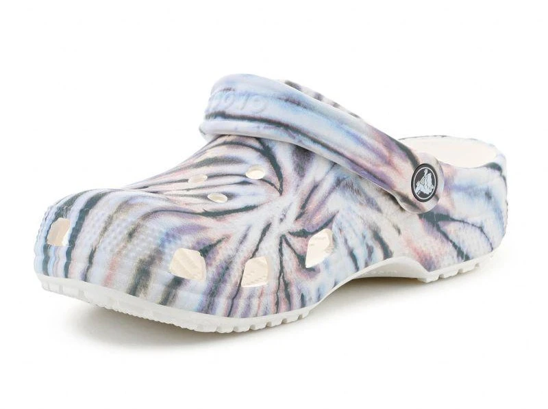 CROCS CLASSIC TIE DYE CLOG CHALK/MULTI 211937-0PZ