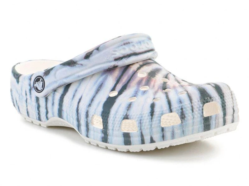 CROCS CLASSIC TIE DYE CLOG CHALK/MULTI 211937-0PZ