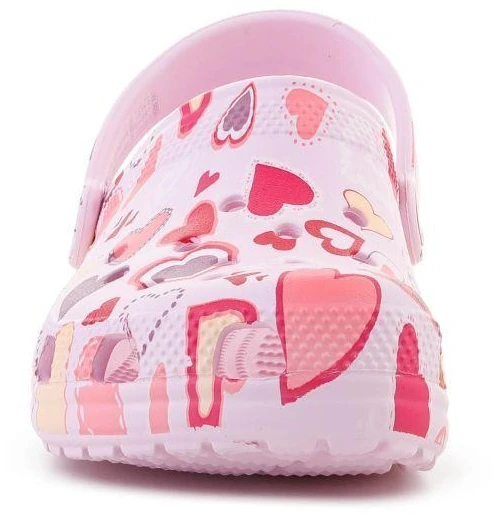 CROCS CLASSIC VDAY CLOG KIDS Rožinis MILK/HEARTS 209754-7CI vaikiški klumpės