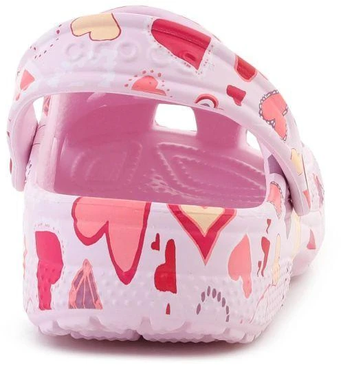 CROCS CLASSIC VDAY CLOG KIDS Rožinis MILK/HEARTS 209754-7CI vaikiški klumpės