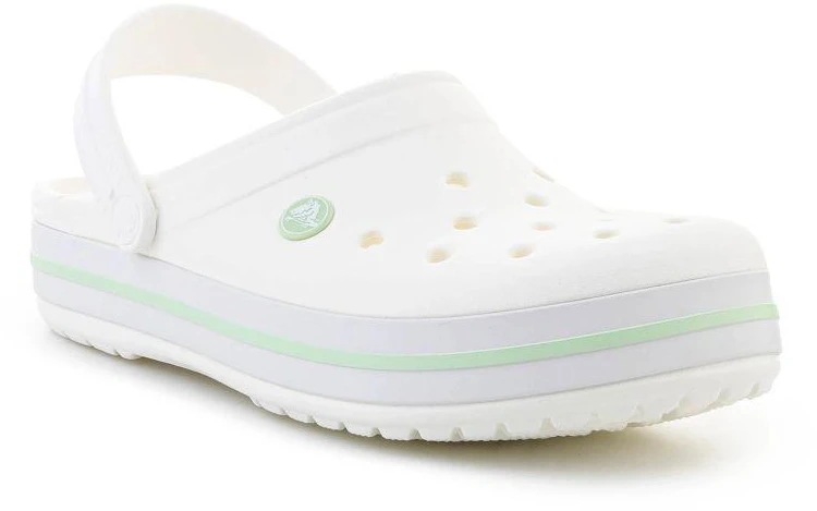 CROCS CROCBAND, BALTA/ŠVIESIAI ŽALIA 11016-1YL