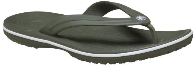 Crocs Crocband Flip šlepetės per pirštą, alyvuogių spalvos, 11033 3J5