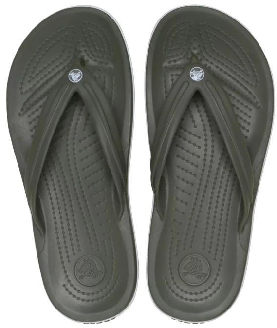 Crocs Crocband Flip šlepetės per pirštą, alyvuogių spalvos, 11033 3J5