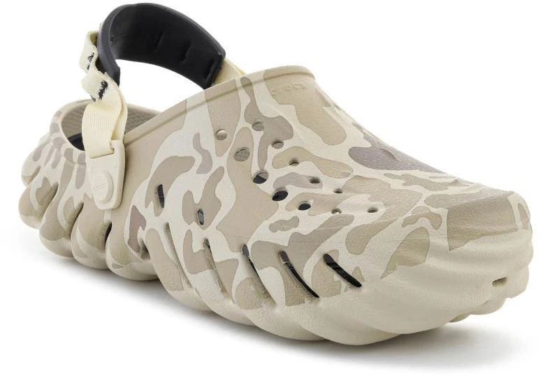 CROCS ECHO DUCK CAMO klumpės, kaulo/juoda spalva 211981-2YJ