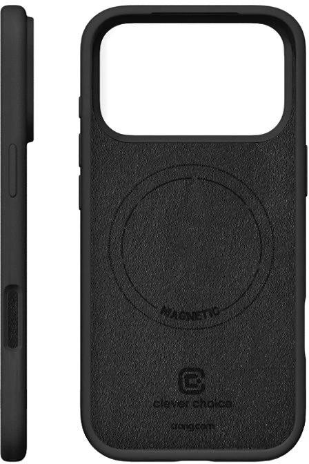 Crong Color Cover Magnetic dėklas iPhone 18 Pro / 17 Pro, juodas