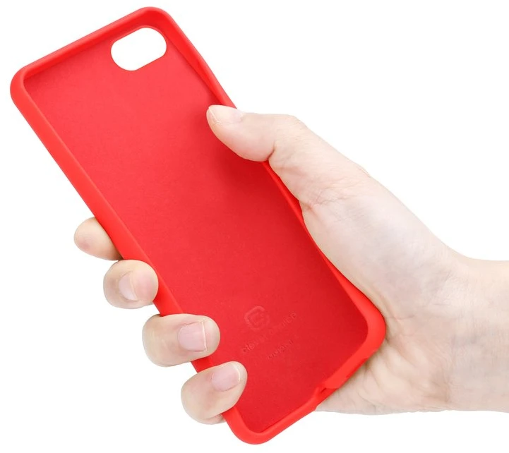 Crong Color Cover - Flexible dėklas skirtas Apple iPhone 8/7 Raudona