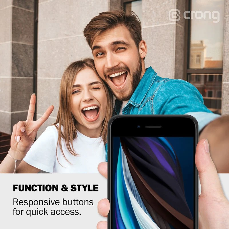 Crong Color Cover - Flexible dėklas skirtas Apple iPhone 8/7 Raudona