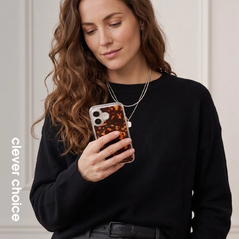 Crong Deluxe MAG Cover dėklas iPhone 17, Tortoise