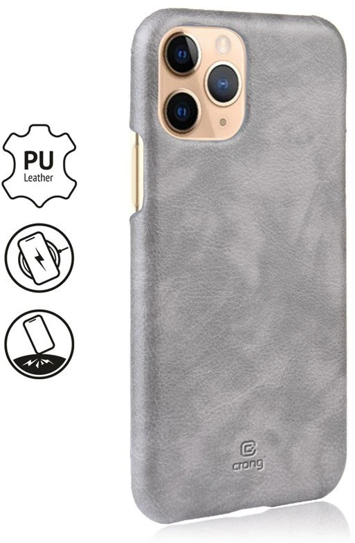 Crong Essential Cover - PU Leather dėklas skirtas Apple iPhone 11 Pro Max Gray