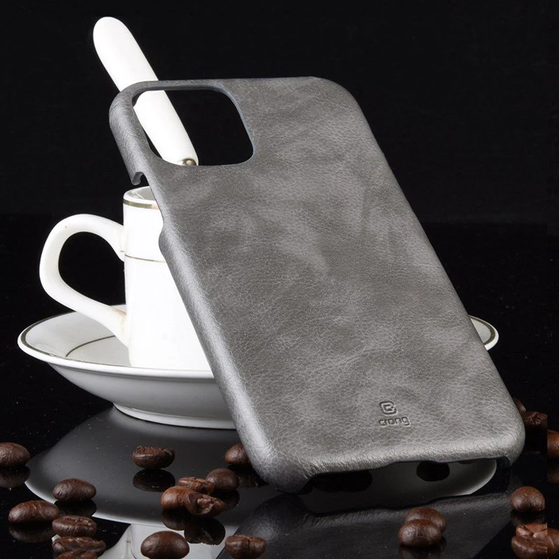 Crong Essential Cover - PU Leather dėklas skirtas Apple iPhone 11 Pro Max Gray