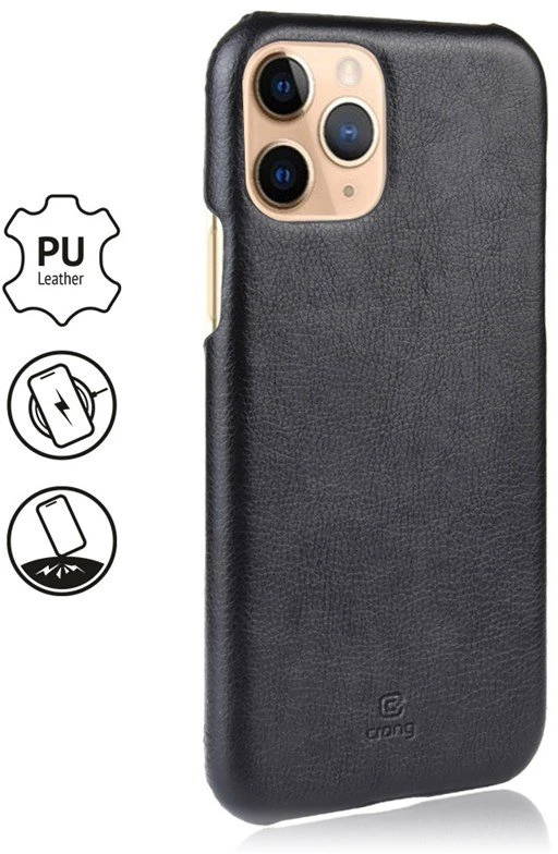 Crong Essential Cover - PU Leather dėklas skirtas Apple iPhone 11 Pro Max Juodas