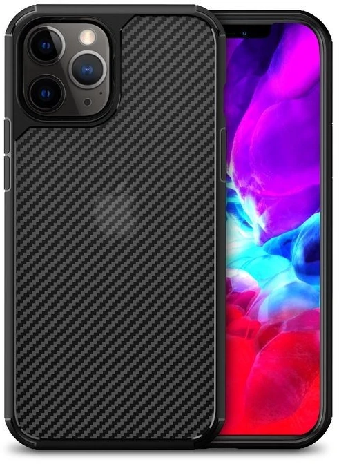 Crong Hybrid Carbon - Protective dėklas skirtas Apple iPhone SE / 8 / 7 juodas