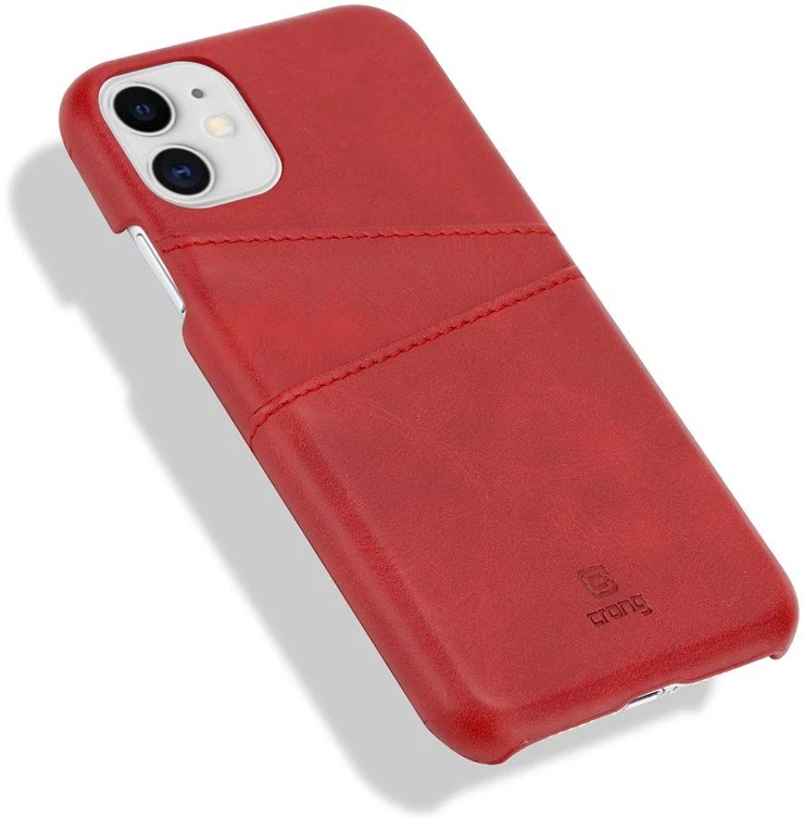 Crong Neat Cover - PU Leather dėklas skirtas Apple iPhone 11 Pro red