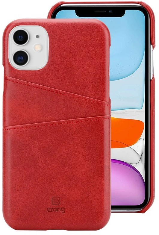 Crong Neat Cover - PU Leather dėklas skirtas Apple iPhone 11 Pro red