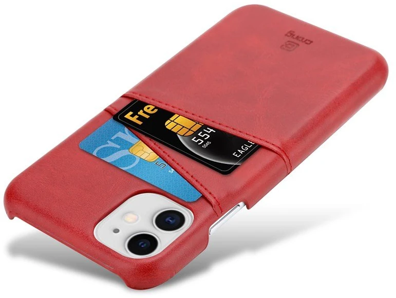Crong Neat Cover - PU Leather dėklas skirtas Apple iPhone 11 Pro red