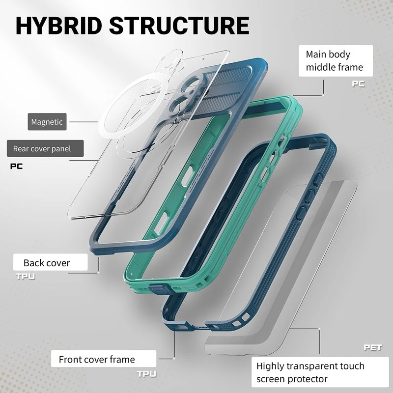 Crong Seal Cover vandeniui atsparus dėklas iPhone 17, juodas